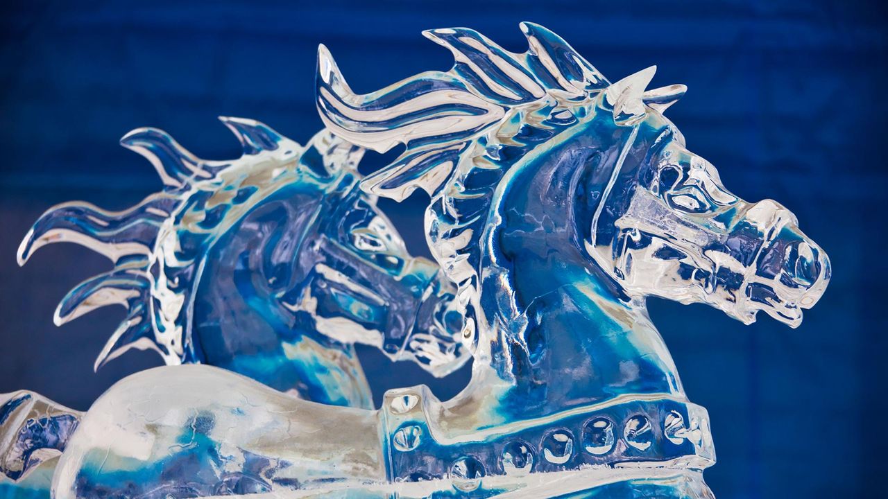 Ice sculptures during Winterlude Festival, Ottawa
