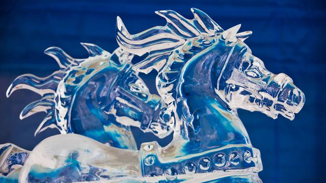 Ice sculptures during Winterlude Festival, Ottawa