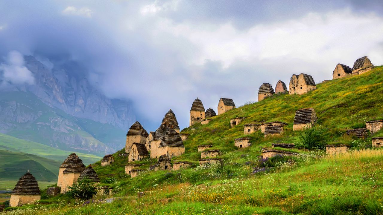 Necropolis near Dargavs, North Ossetia, Russia