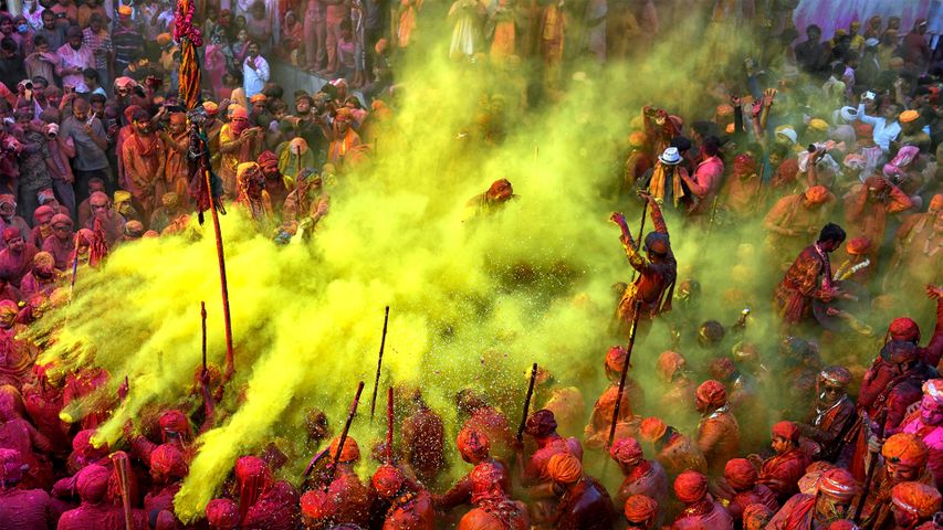 Holi celebrations, Nandgaon, Uttar Pradesh, India