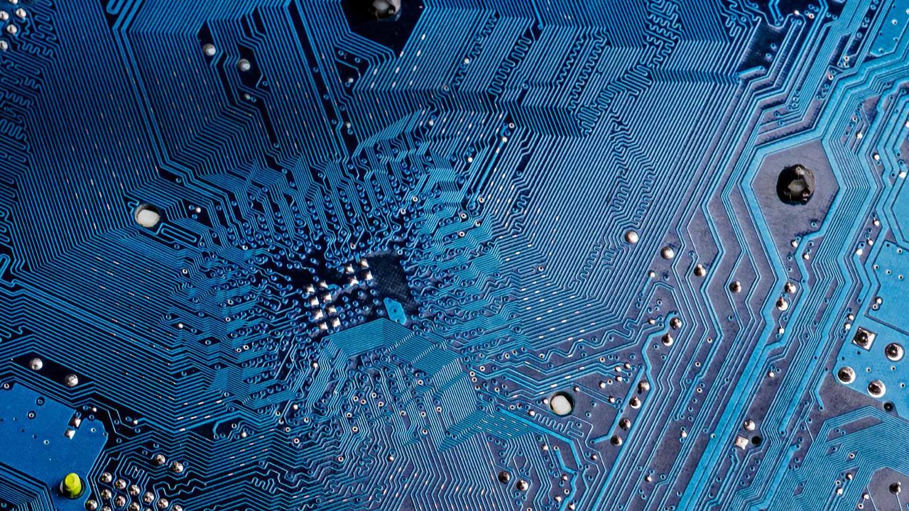 Close-up of a microchip