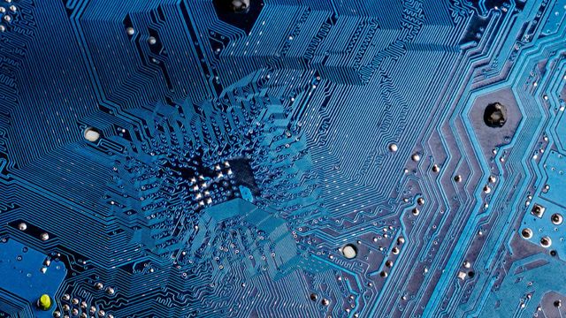 Close-up of a microchip