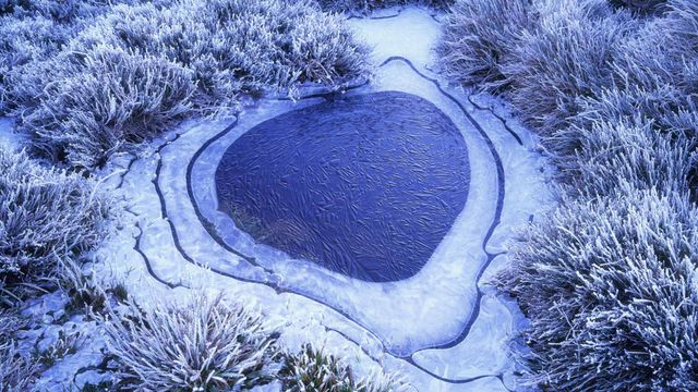 Frozen tarn, Cradle Mountain, Tasmania