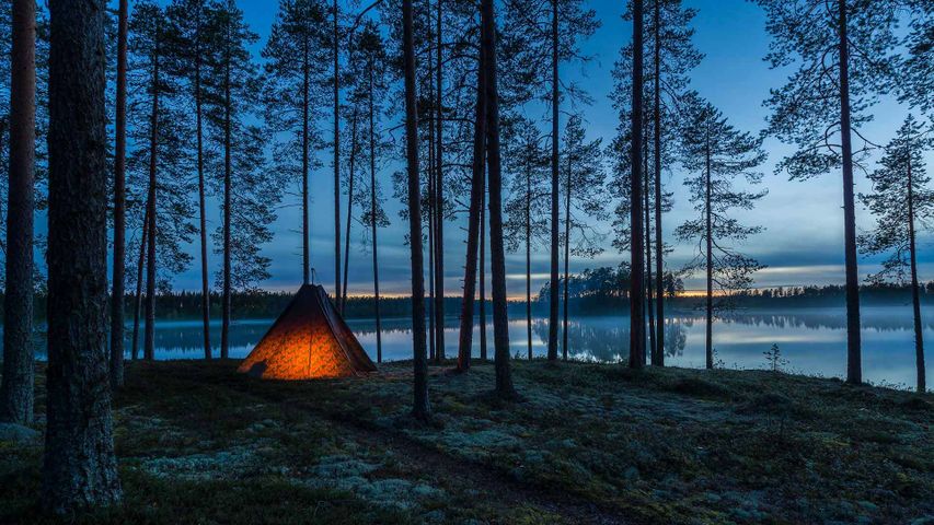 Lac Oulu, Finlande