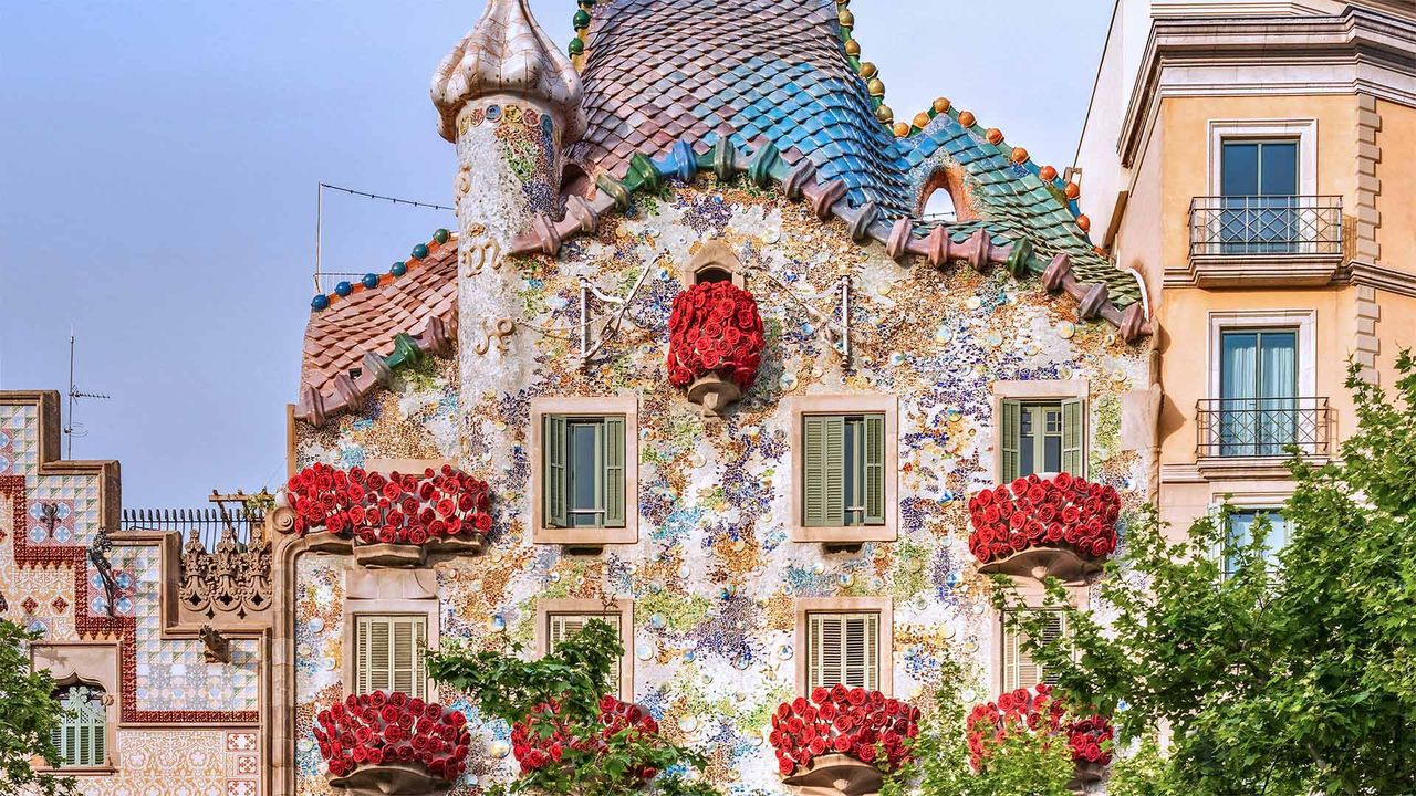 At Casa Batlló for Sant Jordi’s Day in Barcelona, Spain