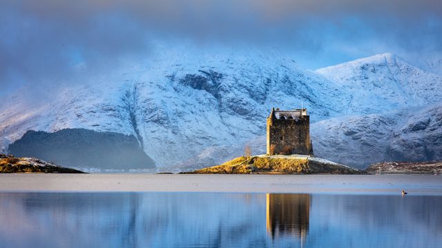 Castle Stalker on Loch Laich, Argyll, Scotland