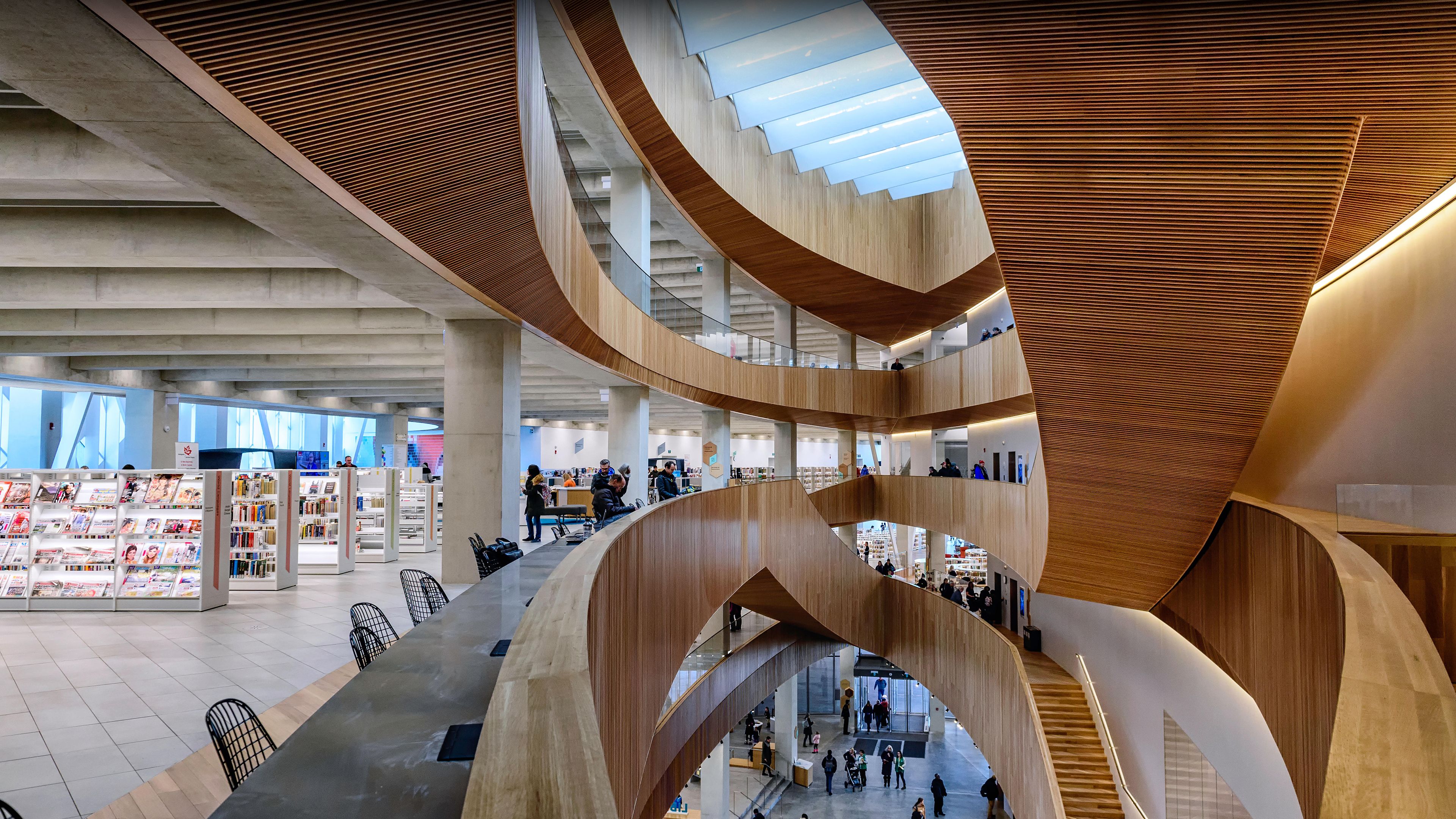 The calgary central library also known as the calgary new central