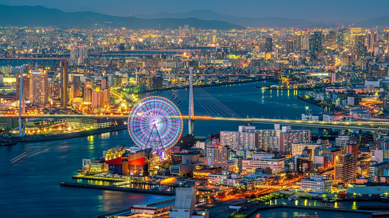 Osaka à noite, Japão