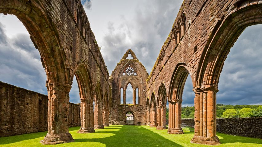 Sweetheart Abbey, Dumfries und Galloway, Schottland, Vereinigtes Königreich
