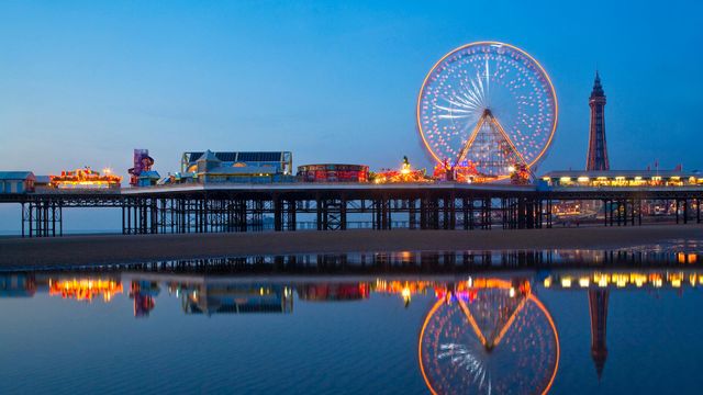Blackpool Pier and Tower illuminations, England