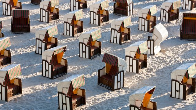 Strandkörbe auf der Insel Rügen, Deutschland
