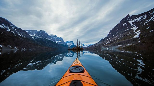 Kayaking in Glacier National Park, Montana