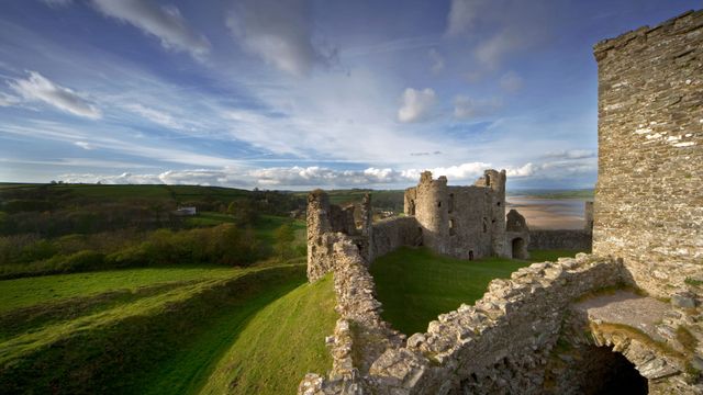 Llansteffan Castle, Carmarthenshire, Wales