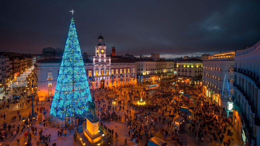Año Nuevo en la Puerta del Sol, Madrid, España