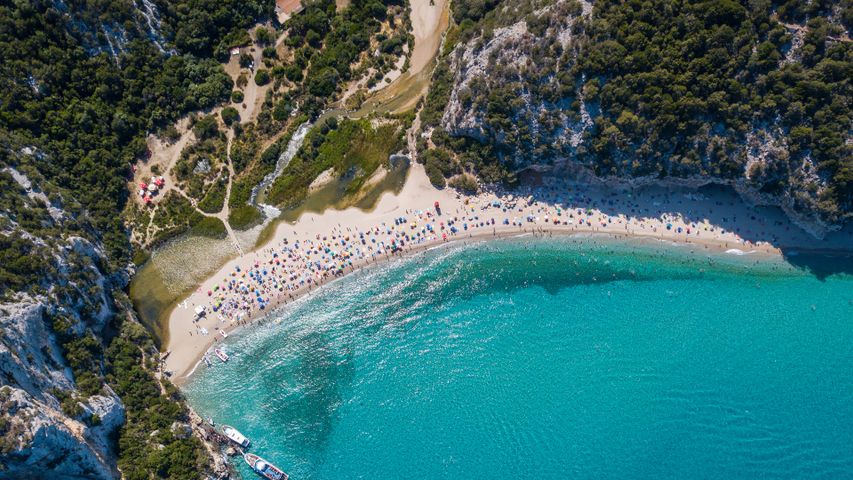 Plage de Cala Luna, Sardaigne, Italie
