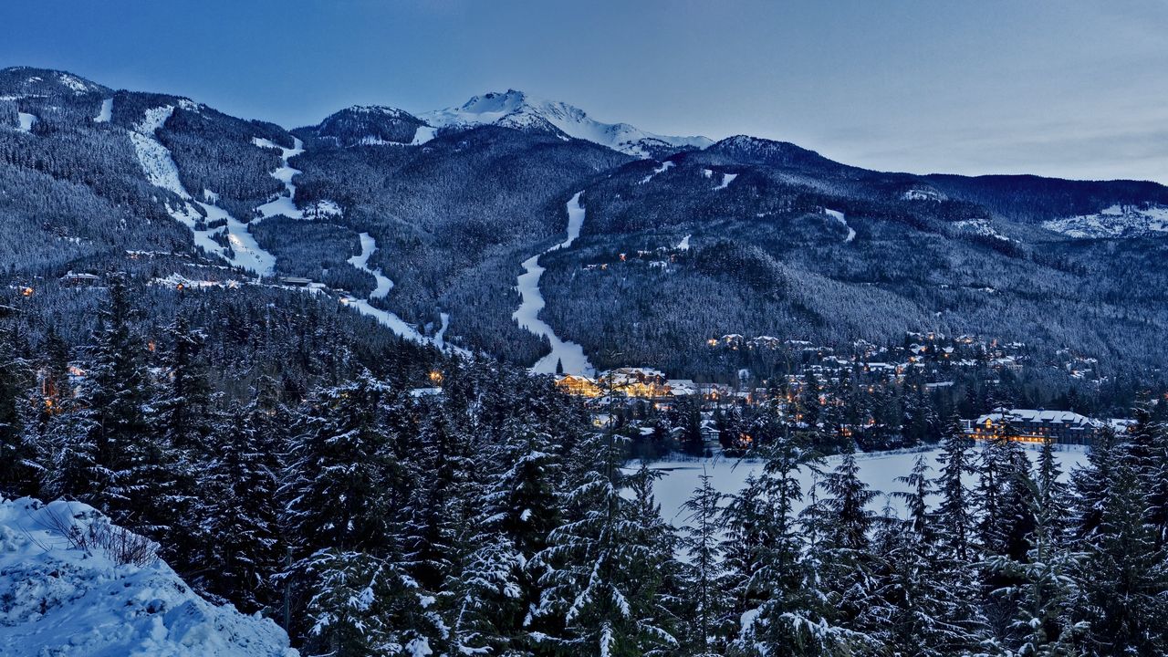 Whistler Mountain in the creekside of Whistler