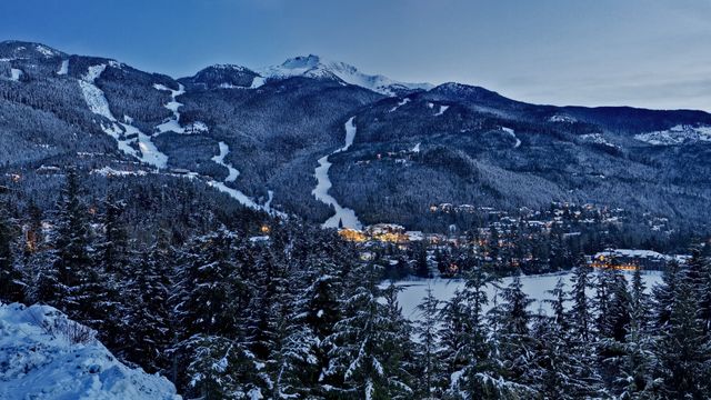 Whistler Mountain in the creekside of Whistler