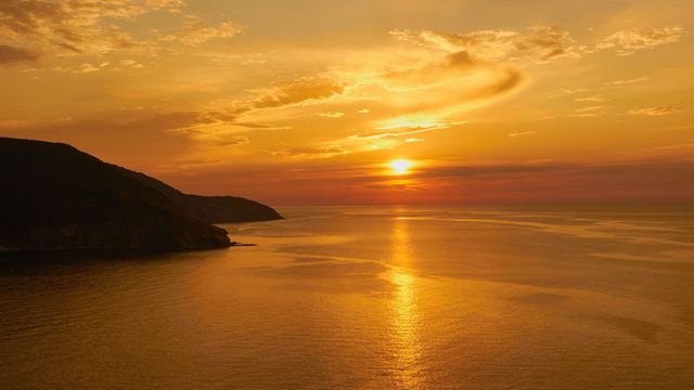 A maritime sunset
