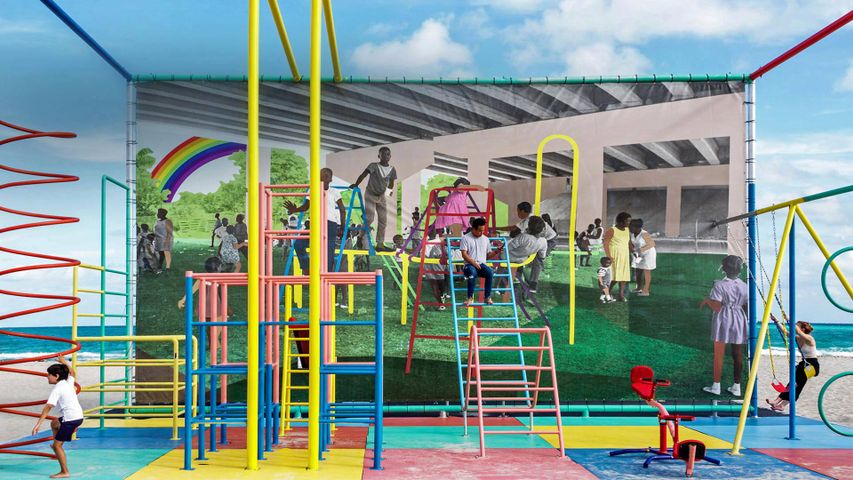 'America's Playground' by Derrick Adams in 2018 in Miami Beach, Florida