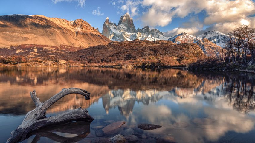 A mirrored mountain
