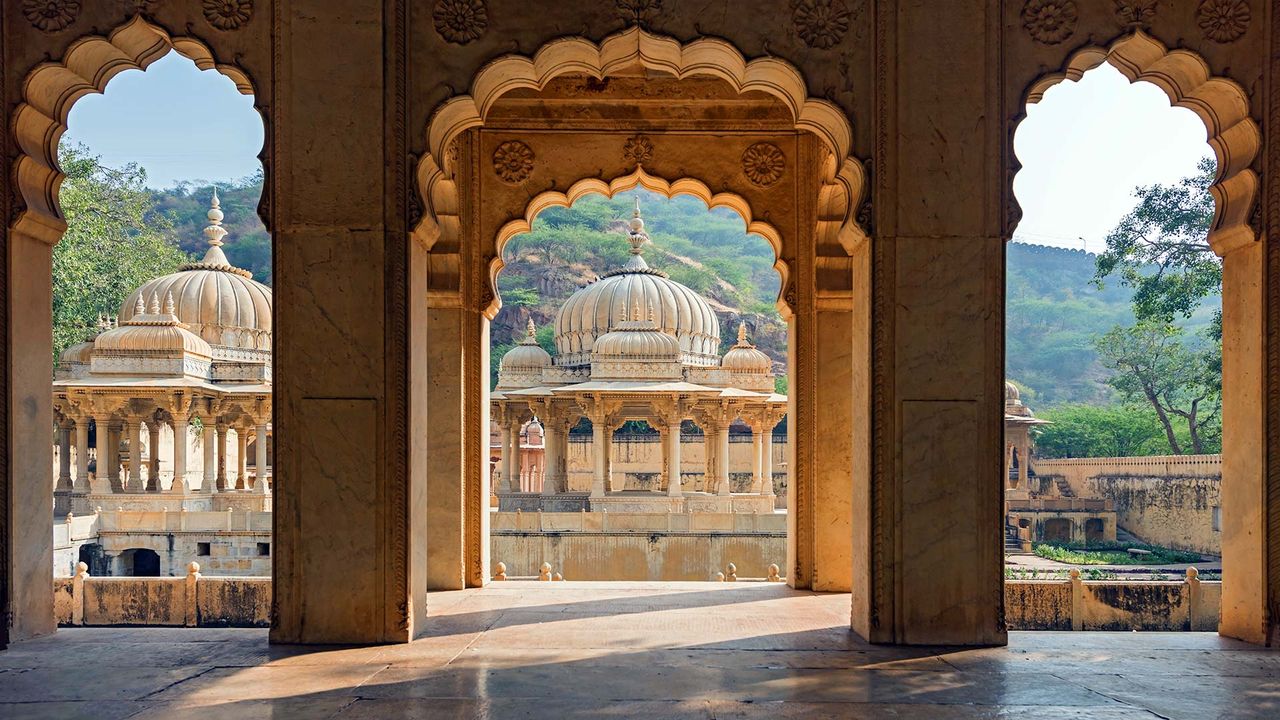 View from the Gaitore Cenotaphs near Jaipur, Rajasthan