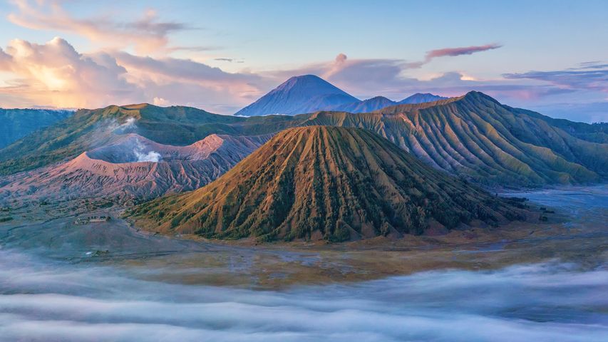 Monte Bromo en Java Oriental, Indonesia