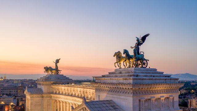 Vista aerea dell'Altare della Patria, Roma, Italia